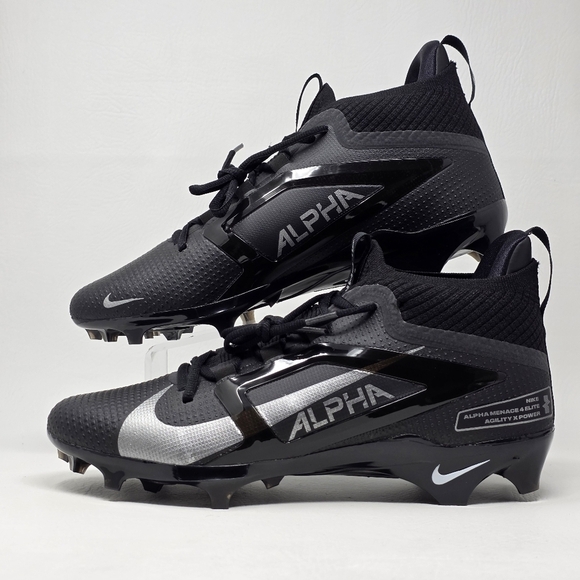 Nike Alpha Elite 4 Menace Football Cleats Black Gray FD7036-002 Mens Sz 8.5 New main image 6